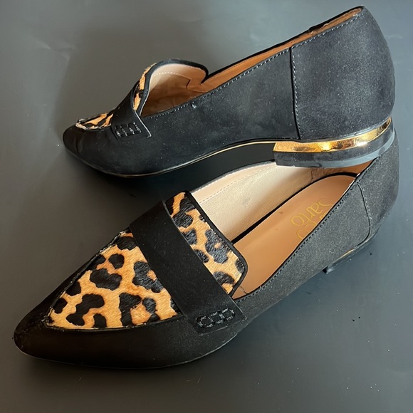 Franco Sarto Size 6.5 Suede Leopard Flats - Picture 3 of 6